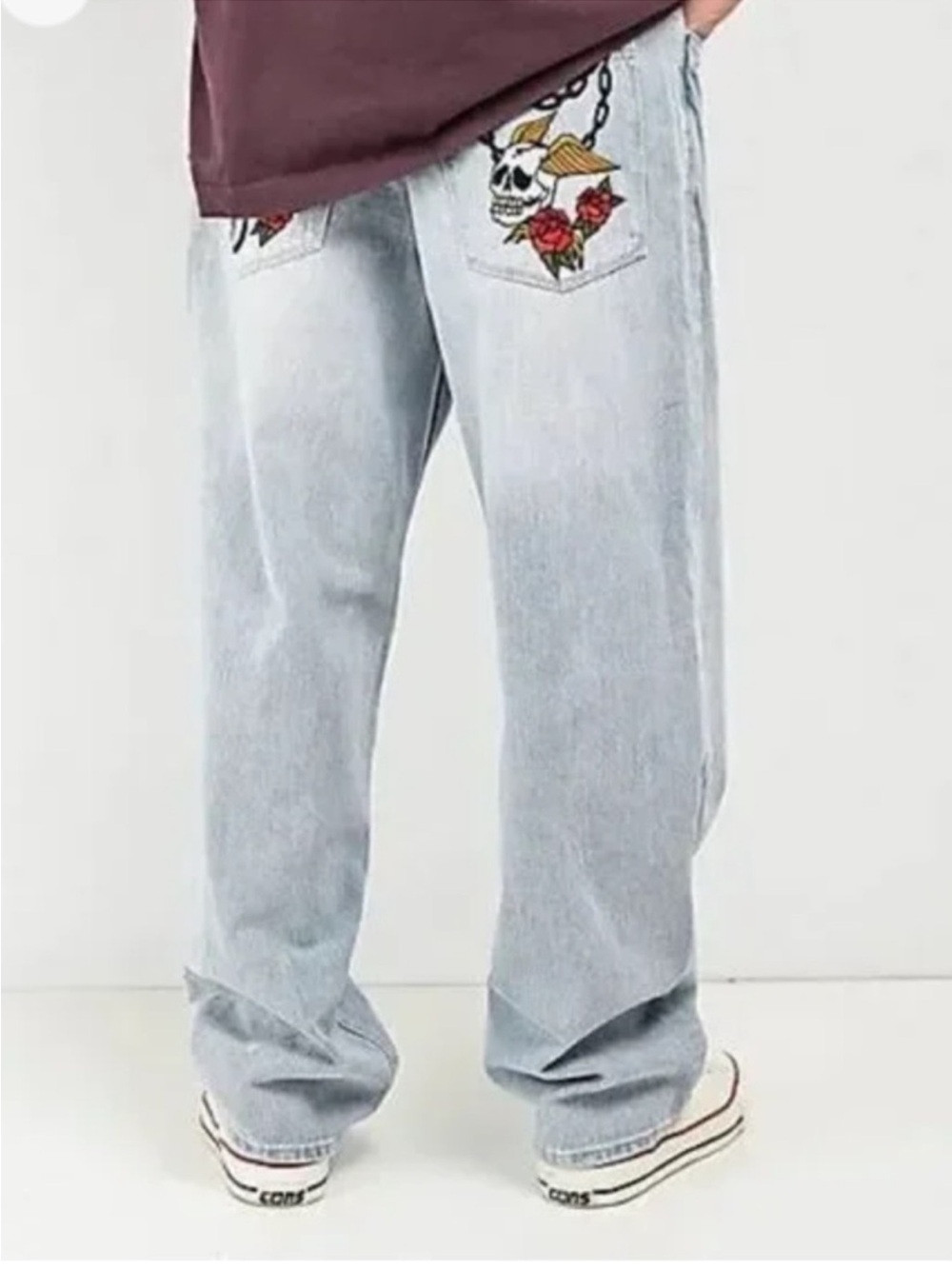 y2k Ninth Hall Ambush Jeans Size 38x30 Streetwear Baggy Skull Panther